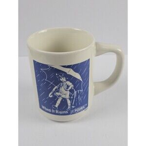 Vintage 1921 Girl Morton Salt Mug When It Rains It Pours Made in Japan Sticker